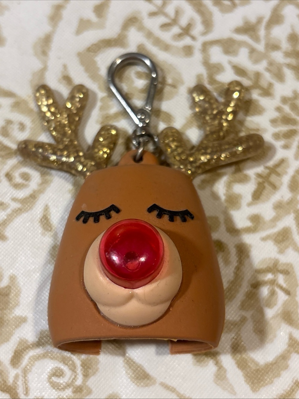 BATH & BODY WORKS POCKET *BAC HOLDER LIGHT UP RUDOLPH HEAD CHRISTMAS